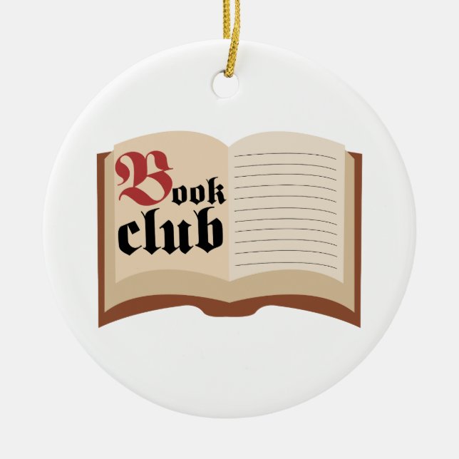 Ornamento De Cerâmica Book Club (Frente)