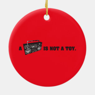 Ornamento De Cerâmica Boombox não é um brinquedo