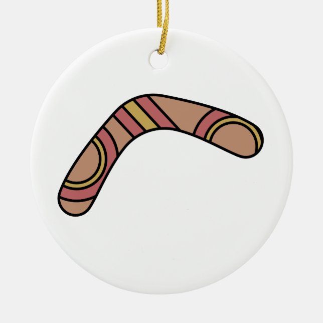 Ornamento De Cerâmica Boomerang (Frente)