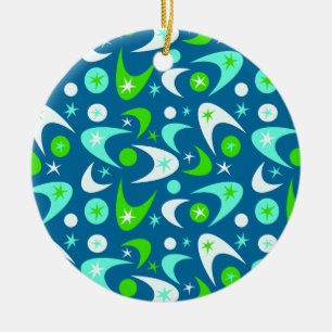 Ornamento De Cerâmica Boomerangs de Retro de meio século