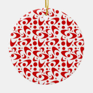 Ornamento De Cerâmica Boomerangs Retro