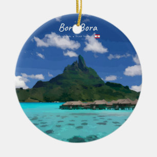 Ornamento De Cerâmica Bora Bora, Polinésia Francesa - Resort de Praia