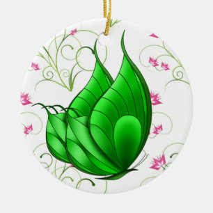 Ornamento De Cerâmica Borboleta