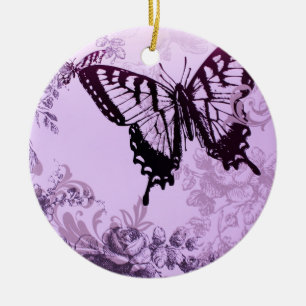 Ornamento De Cerâmica borboleta-chic boho-hipster