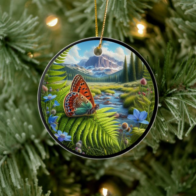 Ornamento De Cerâmica Borboleta de Cobre Americana Encantadora (Criador carregado)