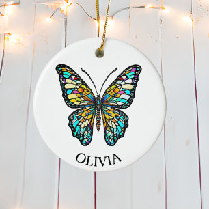 Ornamento De Cerâmica Borboleta de Vidro Colorido Personalizada