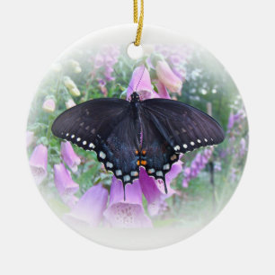 Ornamento De Cerâmica Borboleta fêmea de Spicebush Swallowtail