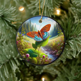 Ornamento De Cerâmica Borboleta Fritilaria Atlântida Encantadora