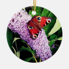 Ornamento De Cerâmica Borboleta vermelha