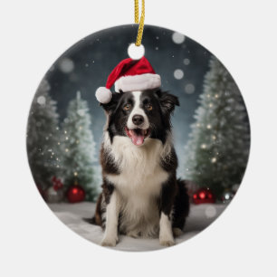 Ornamento De Cerâmica Border Collie Dog