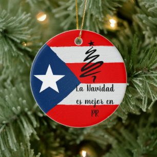 Ornamento De Cerâmica Boricua coqui Porto Rico bandeira Natal
