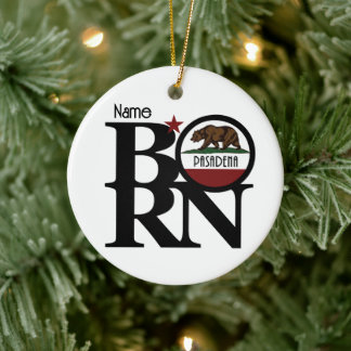 Ornamento De Cerâmica BORN Pasadena California