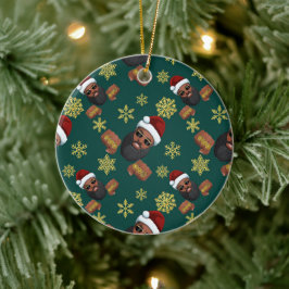 Ornamento De Cerâmica Boss Santa Claus