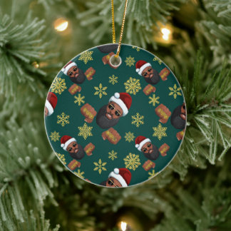 Ornamento De Cerâmica Boss Santa Claus