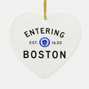 Ornamento De Cerâmica Boston entrando