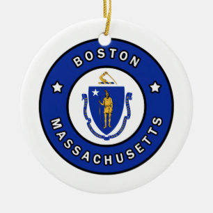 Ornamento De Cerâmica Boston Massachusetts