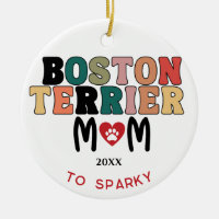 Boston Terrier Dog Foto Mãe Heart