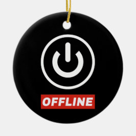 Ornamento De Cerâmica Botão Liga/Desliga Offline Para Relaxar Ou Desliga