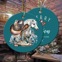 Ornamento De Cerâmica Botas de cowboy de cowboy de cowboy de cowboy que 