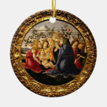 Botticelli Madonna Adorando a Criança com 5 Angels
