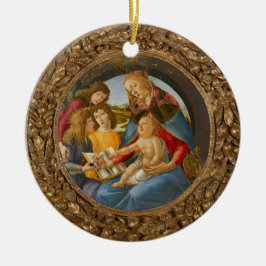 Ornamento De Cerâmica Botticelli Madonna Magnificat Child 3 Angels Book