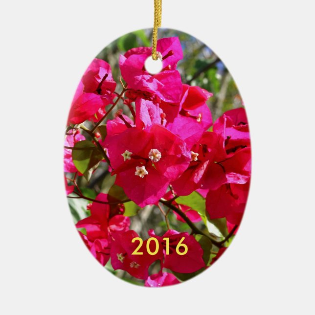 Ornamento De Cerâmica Bougainvillea (Frente)