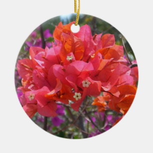 Ornamento De Cerâmica Bougainvillea rosa tropical