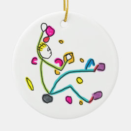 Ornamento De Cerâmica Bouldering Stickman