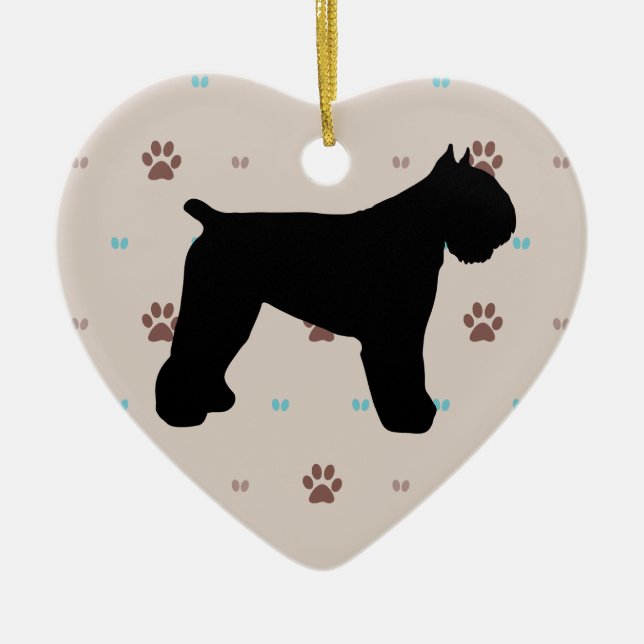 Ornamento De Cerâmica Bouvier des Flandres (Frente)