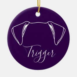 Ornamento De Cerâmica Boxer Ornament (Paw Prints)