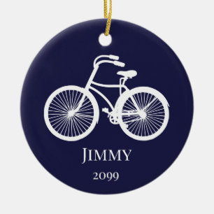 Ornamento De Cerâmica Boy's or Men's Bicycle Christmas Ornament