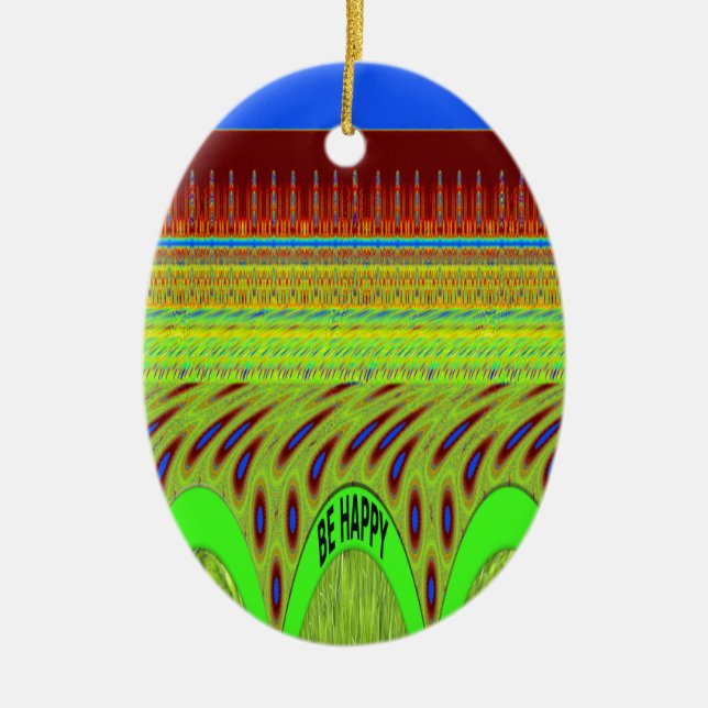 Ornamento De Cerâmica Br Happy Tenha Um Bom Dia (Frente)