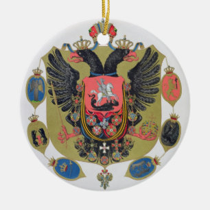 Ornamento De Cerâmica Braços e protetor do estado de Rússia imperial, f