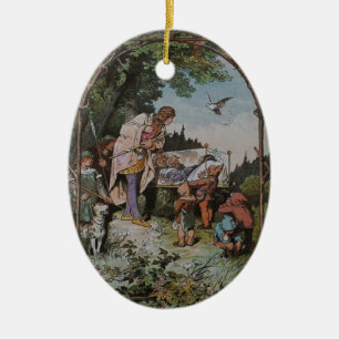 Ornamento De Cerâmica Branca de Neve Espera ser Acordada pelo Príncipe