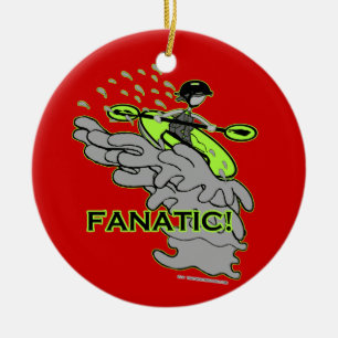 Ornamento De Cerâmica Branca Fanática!