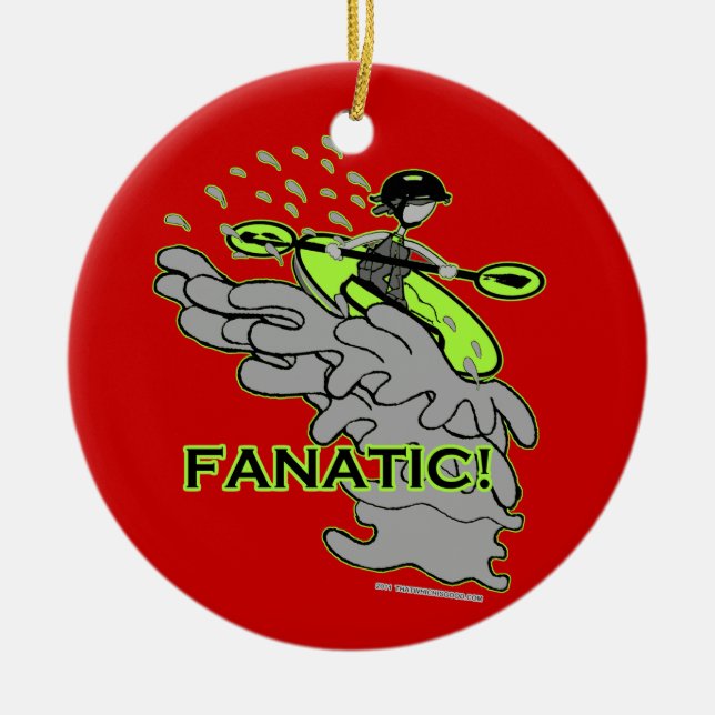 Ornamento De Cerâmica Branca Fanática! (Frente)
