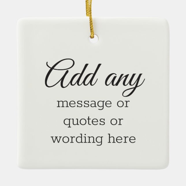 Ornamento De Cerâmica Branco elegante e uniforme (Frente)