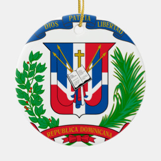 Ornamento De Cerâmica Brasão da República Dominicana