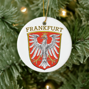 Ornamento De Cerâmica Brasão de Armas de Frankfurt - ALEMANHA