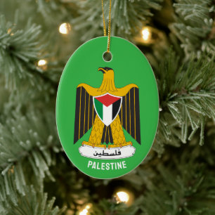 Ornamento De Cerâmica Brasão de armas do Estado da Palestina