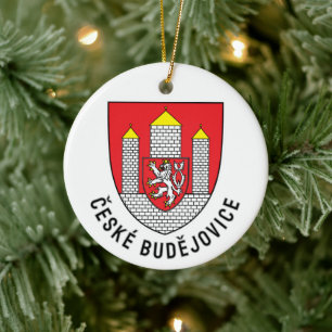 Ornamento De Cerâmica Brasão de České Budějovice, República Tcheca
