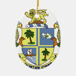 Ornamento De Cerâmica Brasão de Dominica