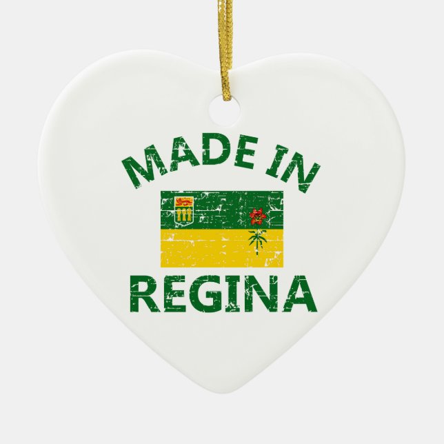 Ornamento De Cerâmica Brasão de Regina (Frente)