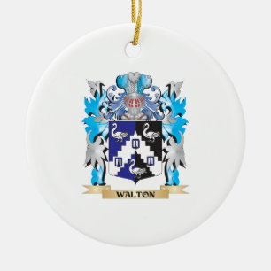 Ornamento De Cerâmica Brasão de Walton - crista da família