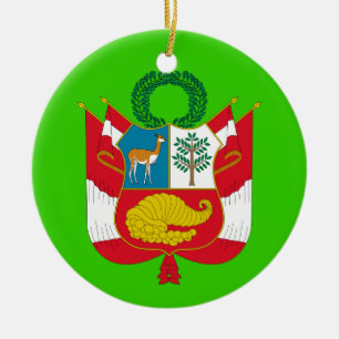 Ornamento De Cerâmica Brasão do costume de PERU*