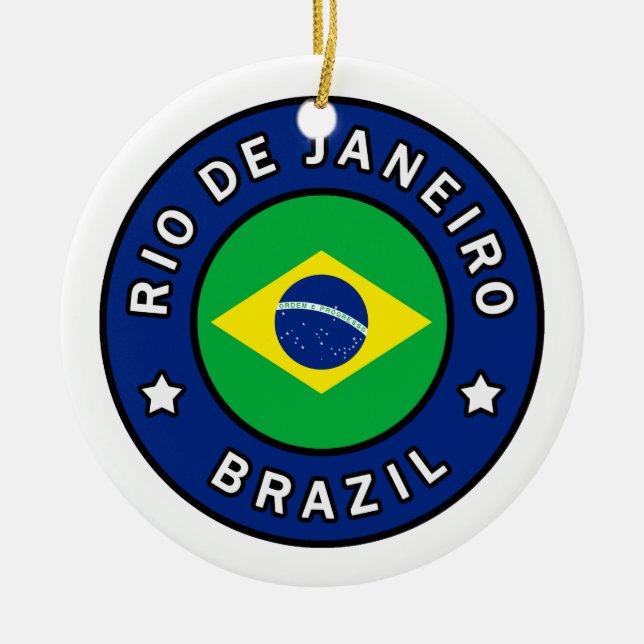 Ornamento De Cerâmica Brasil do Rio de Janeiro (Frente)