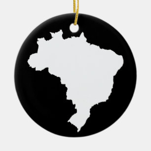Ornamento De Cerâmica Brasil Festivo Negro em Emporio Moffa