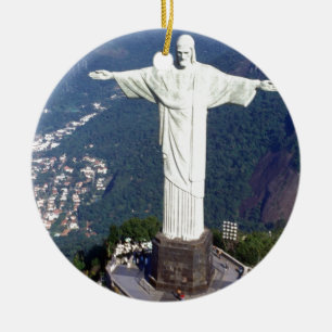 Ornamento De Cerâmica Brasil Rio de Janeiro Jesus (novo) (St.K)