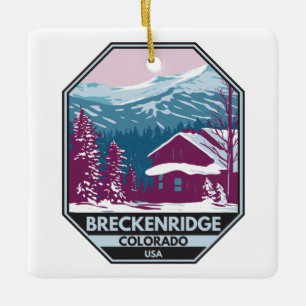 Ornamento De Cerâmica Breckenridge Colorado Winter Ski Area