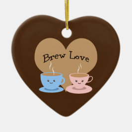Ornamento De Cerâmica Brew Love! Mugs de café